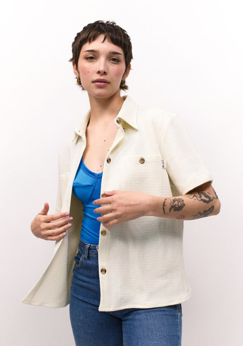 Guayabera Mujer Bossa 100% Algodón  Off White