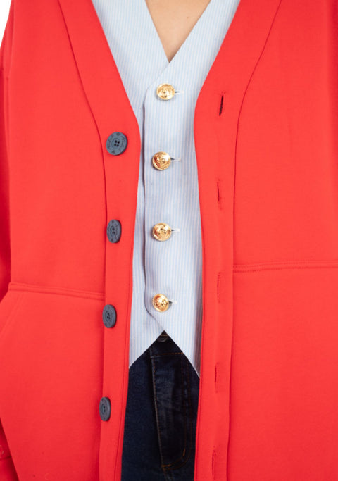 Cardigan Mujer Mimosa Rojo