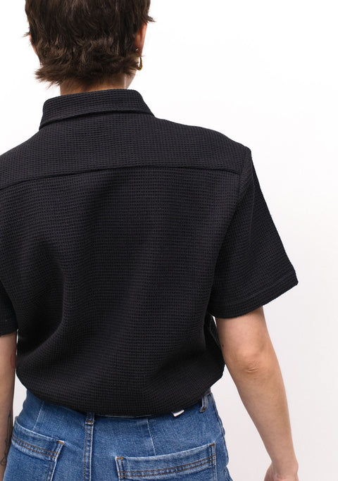 Guayabera Mujer Bossa 100% Algodón Negro