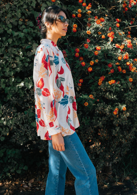 Blusa Magnolia Flores