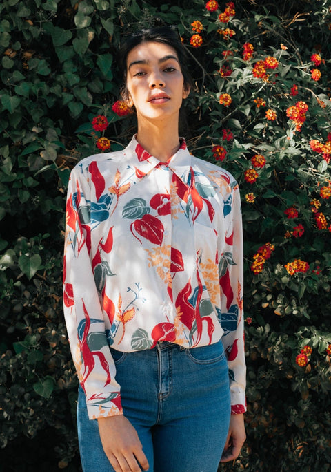 Blusa Magnolia Flores