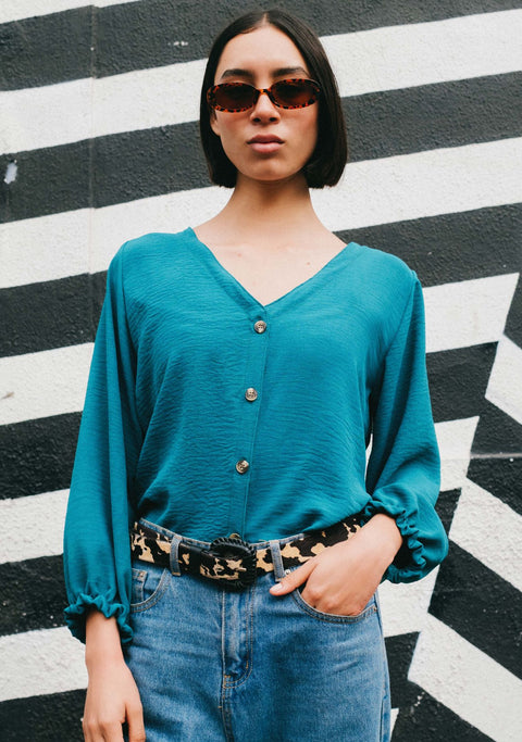 Blusa Alma Viva Turquesa