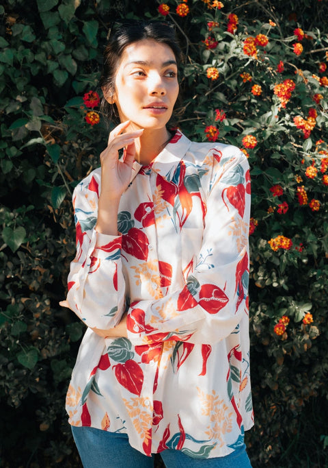 Blusa Magnolia Flores