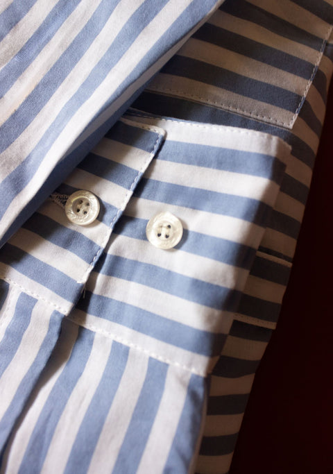 Camisa Ducato Rayas Celeste