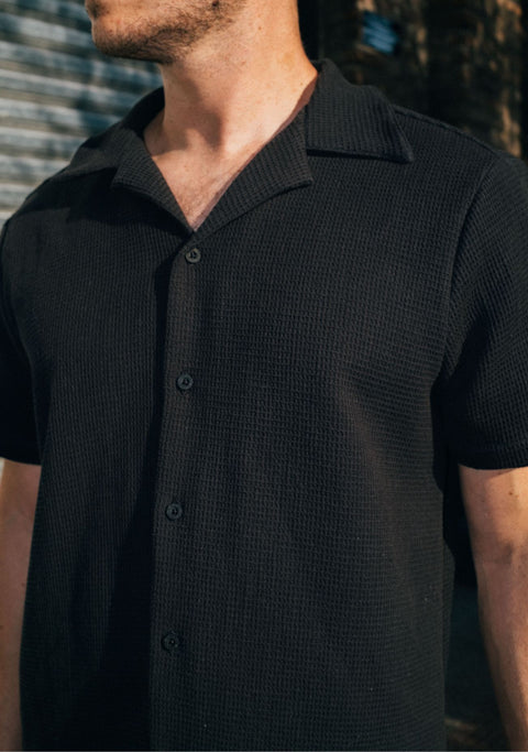 Camisa Kidel Hombre 100% Algodón Bahía Negra