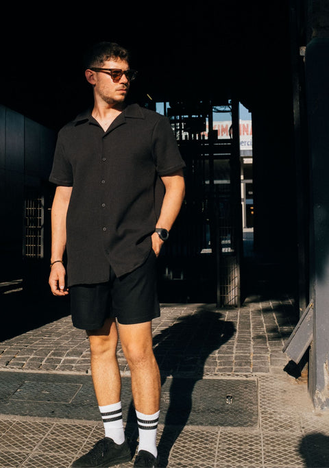Camisa Kidel Hombre 100% Algodón Bahía Negra