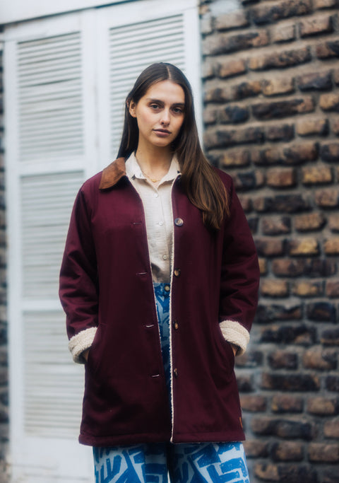 Abrigo London Mujer Burgundy