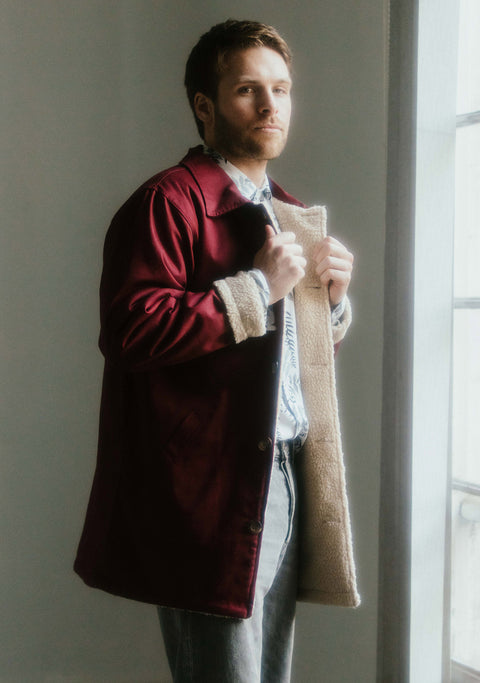 Abrigo Hombre London Burgundy