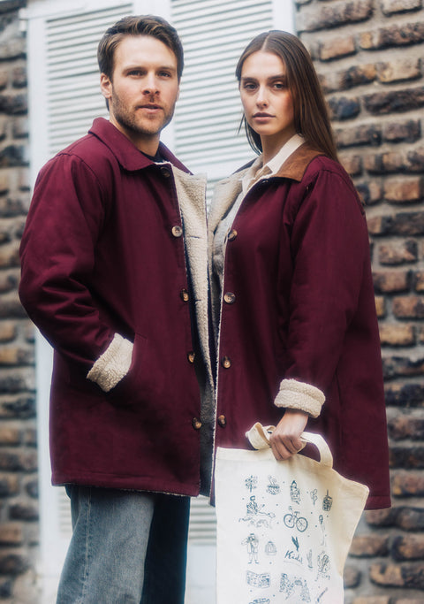 Abrigo Hombre London Burgundy