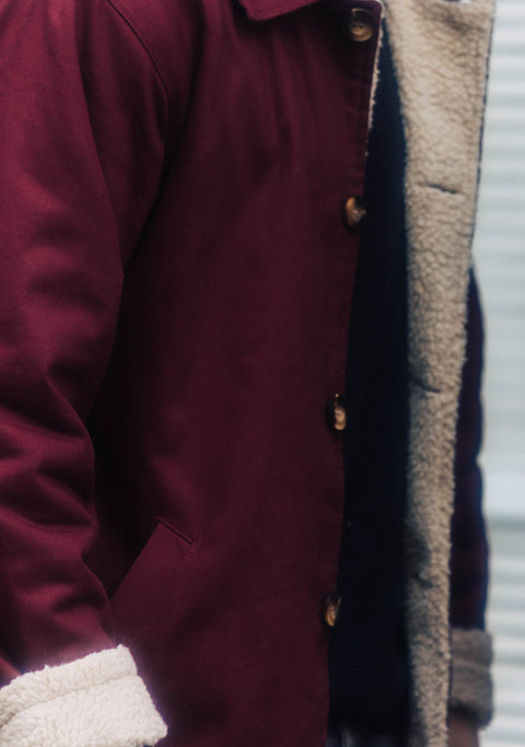 Abrigo Hombre London Burgundy