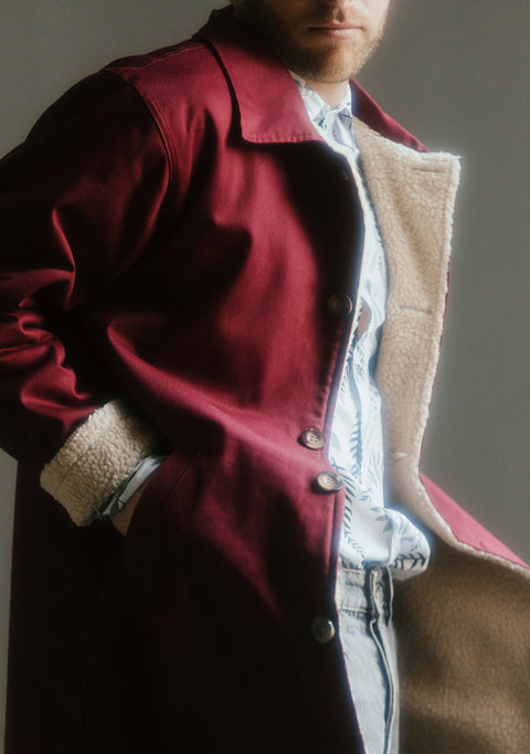 Abrigo Hombre London Burgundy