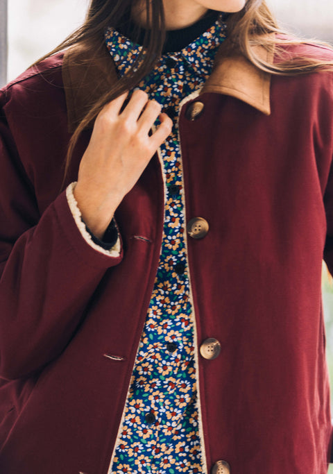 Abrigo London Mujer Burgundy