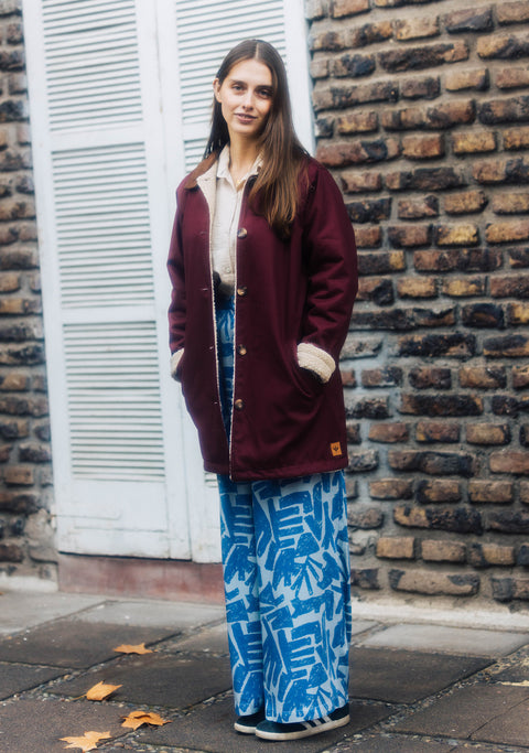 Abrigo London Mujer Burgundy
