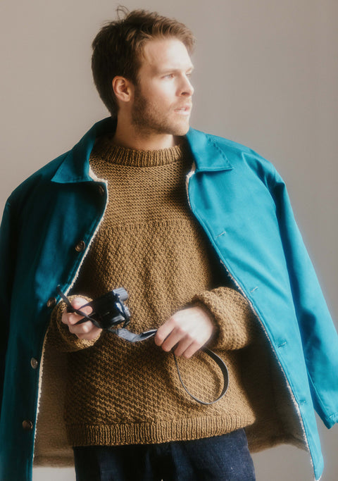 Abrigo Hombre London Petroleum Blue