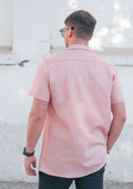 Camisa Kidel Hombre Lino Horizonte Rosada