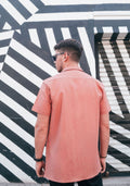 Camisa Kidel Hombre Lino Horizonte Palo Rosa