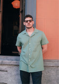 Camisa Kidel Hombre Lino Horizonte Verde