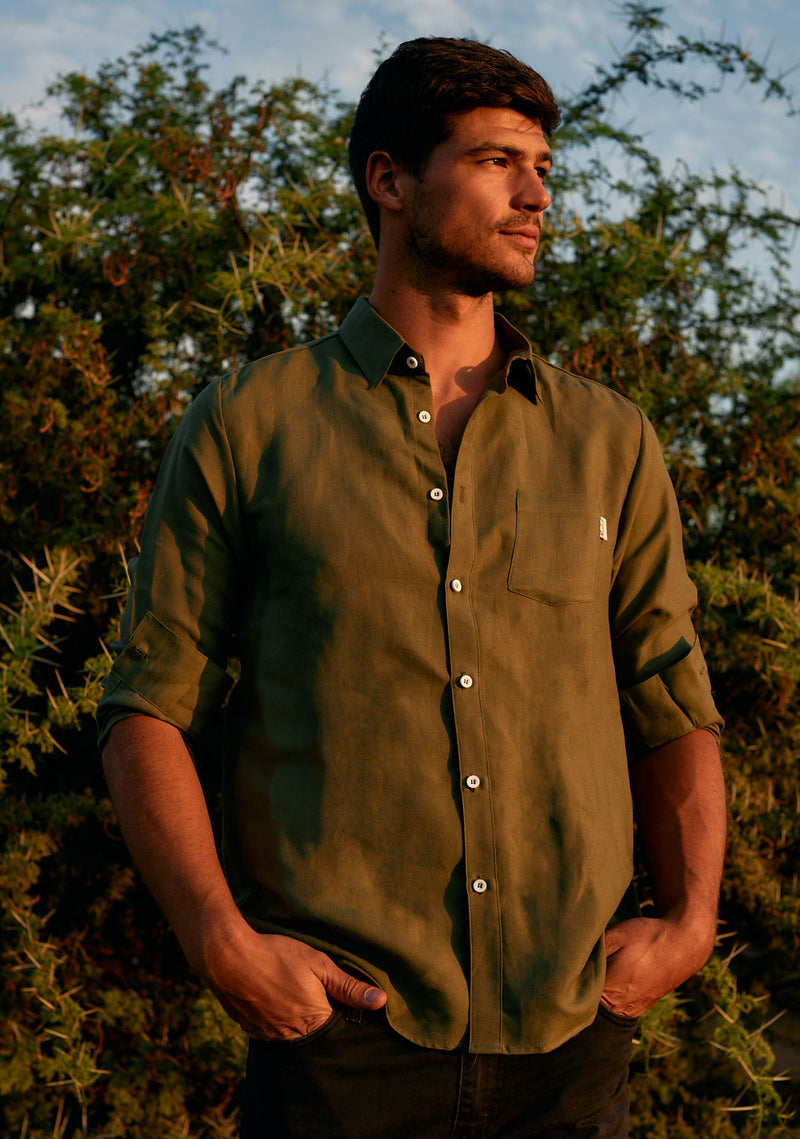 Camisa Piombino Verde Oscuro