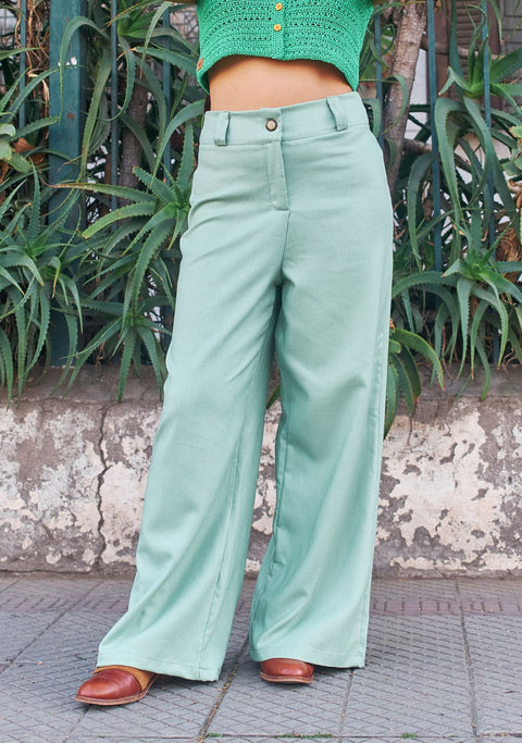 Pantalón Mujer Ester Verde Agua