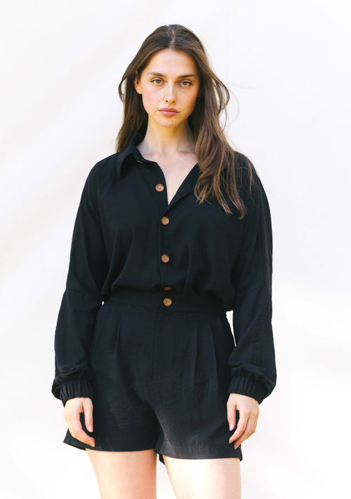 Traje Hibiscus Negro