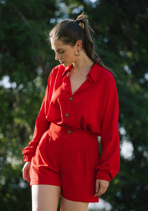 Traje Hibiscus Rojo