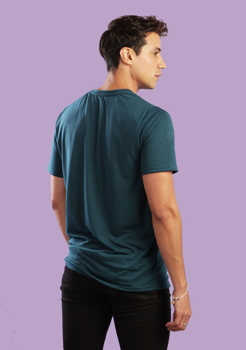 Polera hombre Lyon azul petróleo