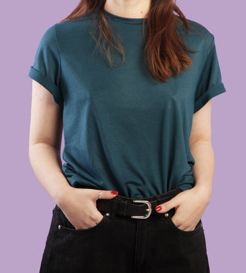 Polera Mujer Niza azul petróleo