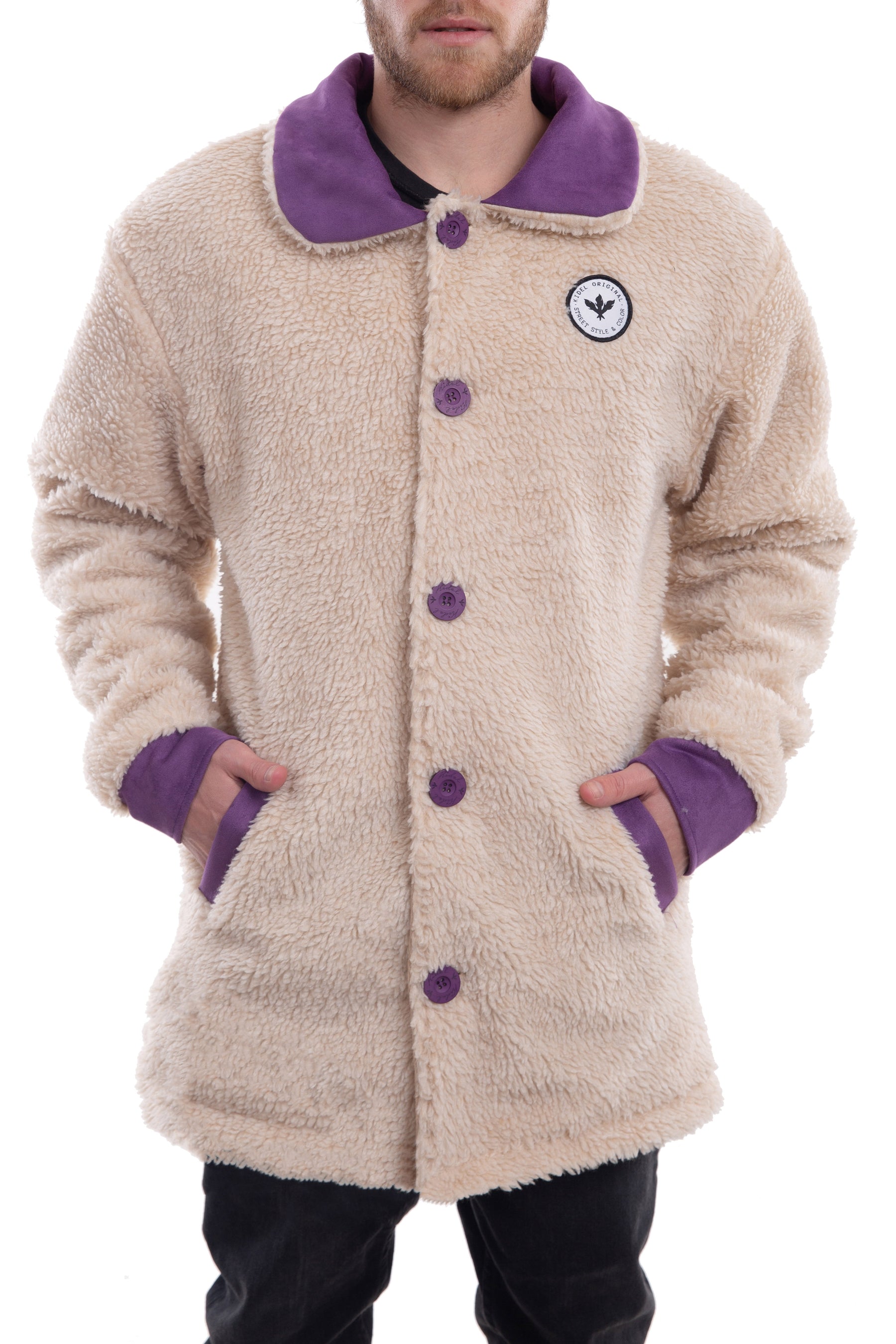 Abrigo morado hombre clearance
